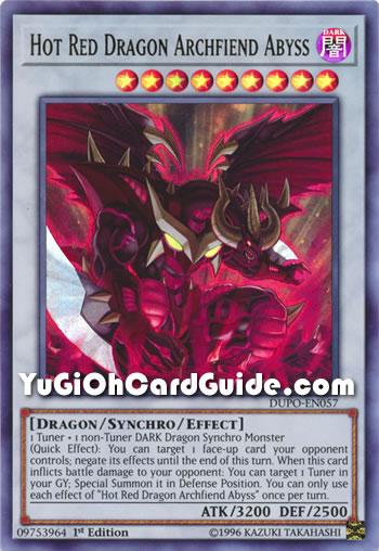 Yu-Gi-Oh! Carta Hot Red Dragon Archfiend Abyss (HSRD-EN041) - High-Speed Riders - 1st Edition - Ultra Rara