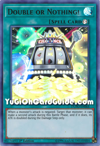 Yu-Gi-Oh Card: Double or Nothing!