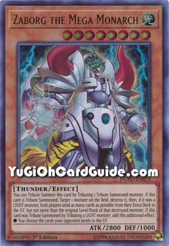 Yu-Gi-Oh Card: Zaborg the Mega Monarch