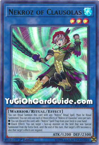 Yu-Gi-Oh Card: Nekroz of Clausolas