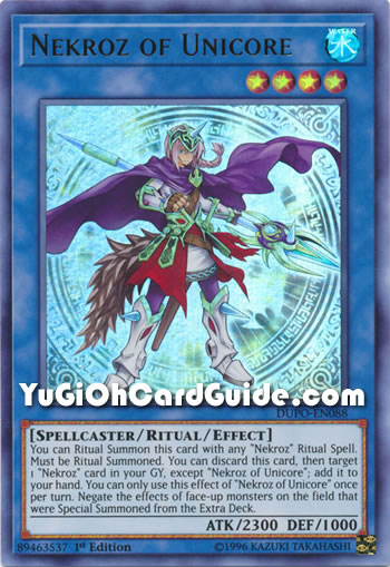 Yu-Gi-Oh Card: Nekroz of Unicore