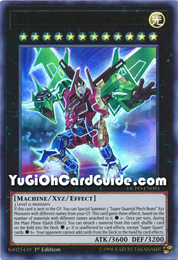 Yu-Gi-Oh Card: Super Quantal Mech King Great Magnus
