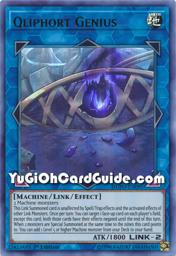 Yu-Gi-Oh Card: Qliphort Genius
