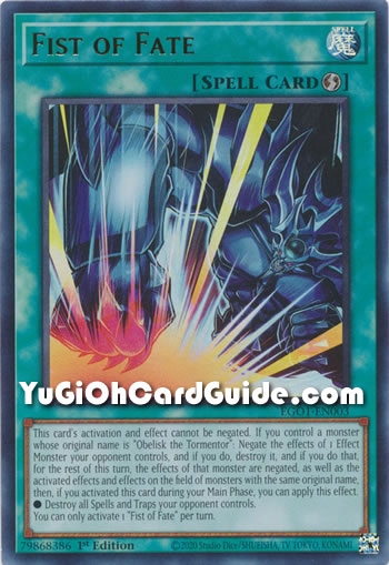 Yu-Gi-Oh Card: Fist of Fate