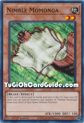Yu-Gi-Oh Card: Nimble Momonga