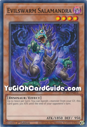 Yu-Gi-Oh Card: Evilswarm Salamandra