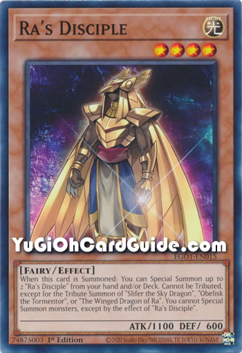 Yu-Gi-Oh Card: Ra's Disciple