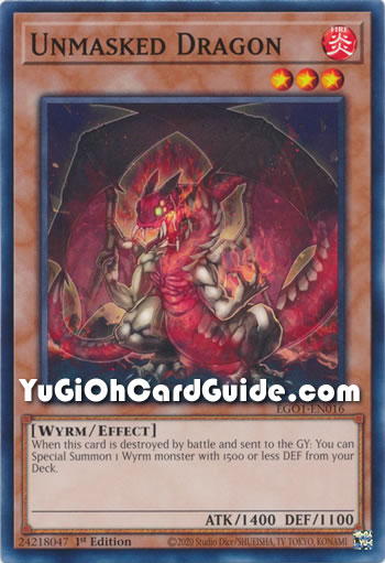 Yu-Gi-Oh Card: Unmasked Dragon