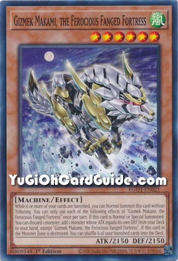 Yu-Gi-Oh Card: Gizmek Makami, the Ferocious Fanged Fortress