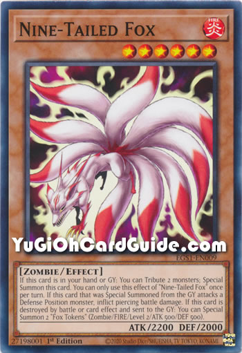 Yu-Gi-Oh Card: Nine-Tailed Fox