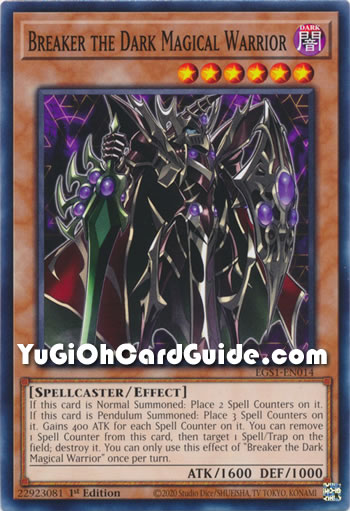 Yu-Gi-Oh Card: Breaker the Dark Magical Warrior