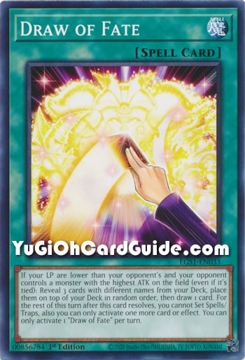 Yu-Gi-Oh Card: Draw of Fate