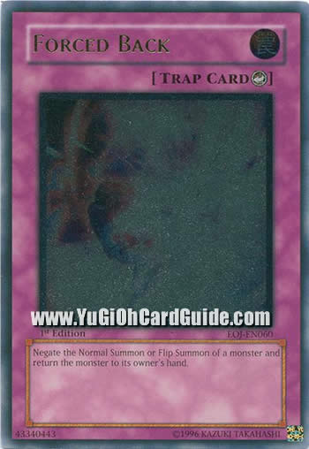 Yu-Gi-Oh Card: Forced Back