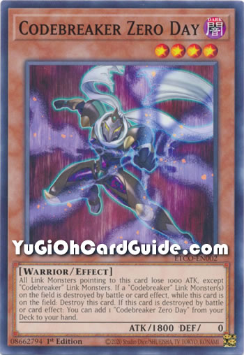 Yu-Gi-Oh Card: Codebreaker Zero Day