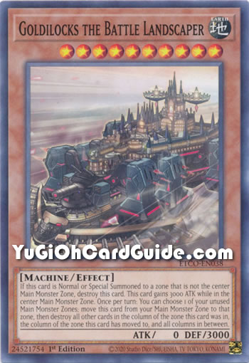 Yu-Gi-Oh Card: Goldilocks the Battle Landscaper
