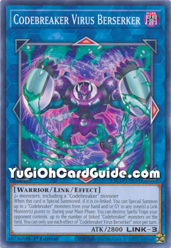 Yu-Gi-Oh Card: Codebreaker Virus Berserker