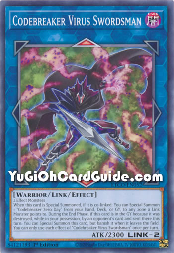 Yu-Gi-Oh Card: Codebreaker Virus Swordsman