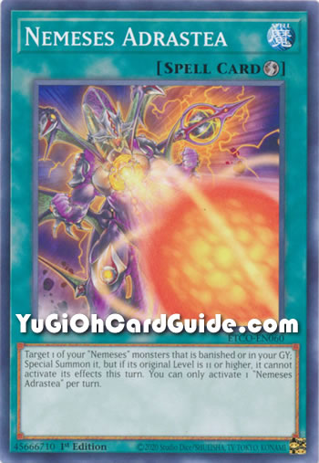 Yu-Gi-Oh Card: Nemeses Adrastea