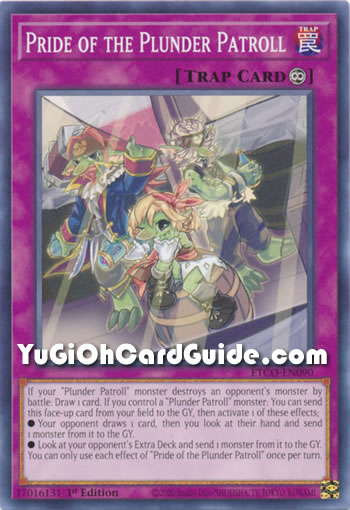 Yu-Gi-Oh Card: Pride of the Plunder Patroll