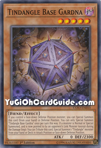 Yu-Gi-Oh Card: Tindangle Base Gardna