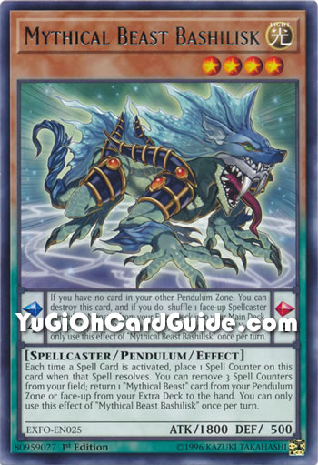 Yu-Gi-Oh Card: Mythical Beast Bashilisk