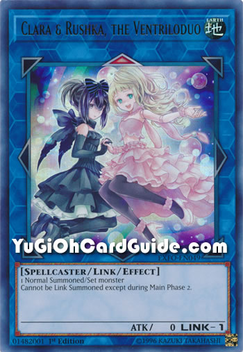 Yu-Gi-Oh Card: Clara & Rushka, the Ventriloduo