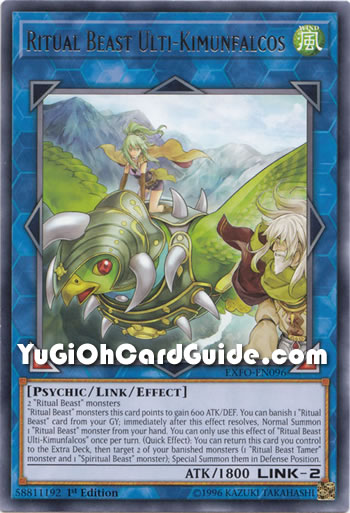 Yu-Gi-Oh Card: Ritual Beast Ulti-Kimunfalcos