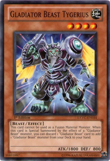 Yu-Gi-Oh Card: Gladiator Beast Tygerius
