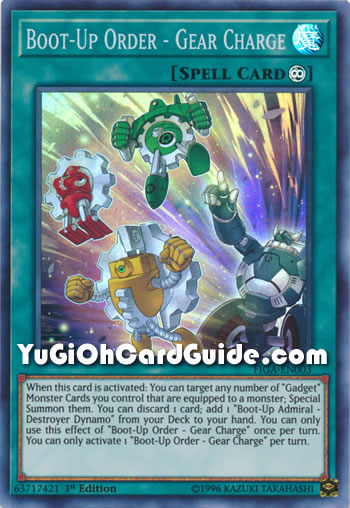 Yu-Gi-Oh Card: Boot-Up Order - Gear Charge