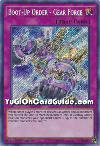 Yu-Gi-Oh Card: Boot-Up Order - Gear Force