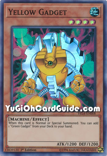 Yu-Gi-Oh Card: Yellow Gadget