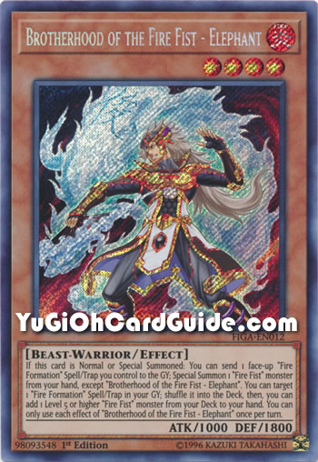 Yu-Gi-Oh Card: Brotherhood of the Fire Fist - Elephant