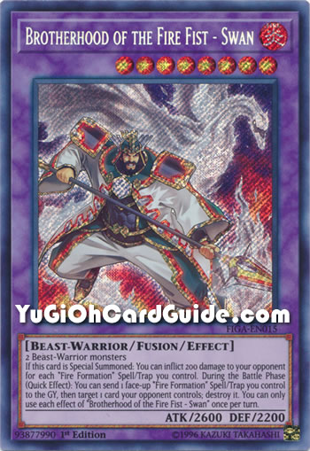 Yu-Gi-Oh Card: Brotherhood of the Fire Fist - Swan
