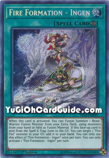Yu-Gi-Oh Card: Fire Formation - Ingen