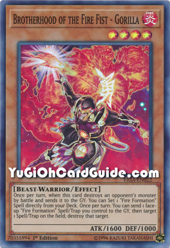 Yu-Gi-Oh Card: Brotherhood of the Fire Fist - Gorilla