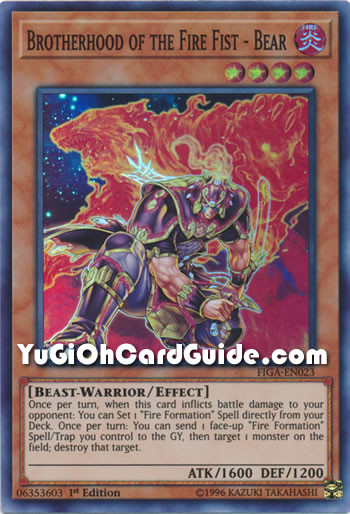Yu-Gi-Oh Card: Brotherhood of the Fire Fist - Bear