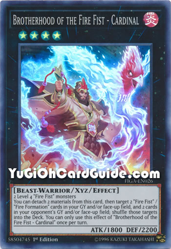 Yu-Gi-Oh Card: Brotherhood of the Fire Fist - Cardinal