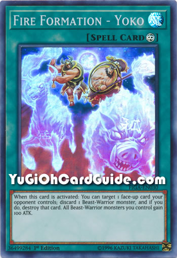 Yu-Gi-Oh Card: Fire Formation - Yoko