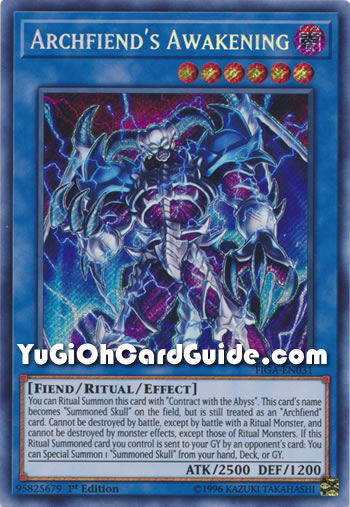 Yu-Gi-Oh Card: Archfiend's Awakening