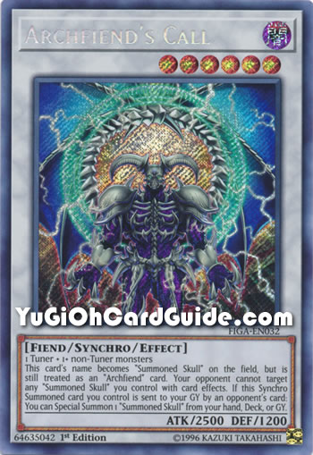 Yu-Gi-Oh Card: Archfiend's Call