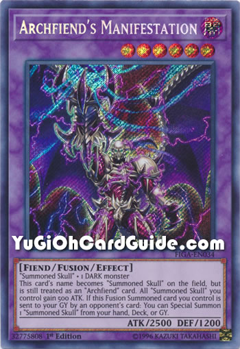 Yu-Gi-Oh Card: Archfiend's Manifestation