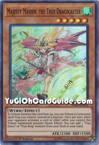 Yu-Gi-Oh Card: Majesty Maiden, the True Dracocaster