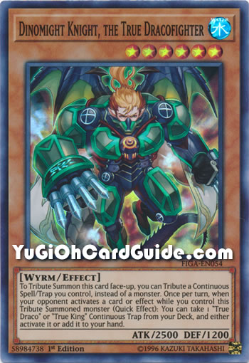 Yu-Gi-Oh Card: Dinomight Knight, the True Dracofighter