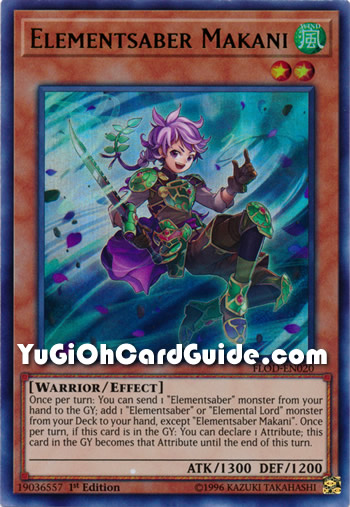 Yu-Gi-Oh Card: Elementsaber Makani