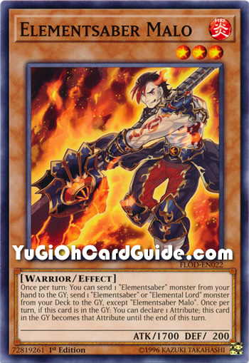 Yu-Gi-Oh Card: Elementsaber Malo