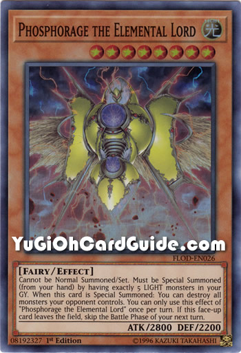 Yu-Gi-Oh Card: Phosphorage the Elemental Lord