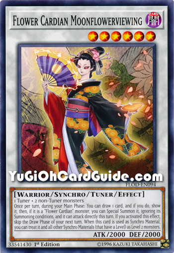 Yu-Gi-Oh Card: Flower Cardian Moonflowerviewing
