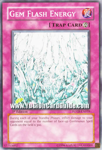 Yu-Gi-Oh Card: Gem Flash Energy