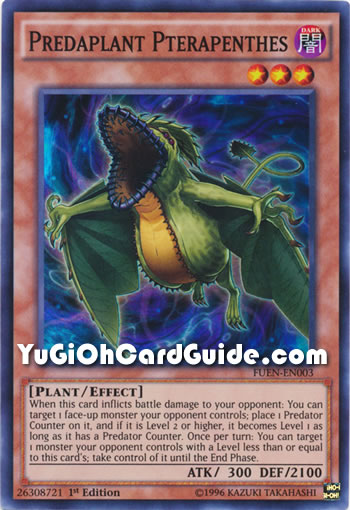 Yu-Gi-Oh Card: Predaplant Pterapenthes