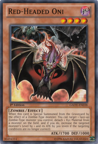 Yu-Gi-Oh Card: Red-Headed Oni